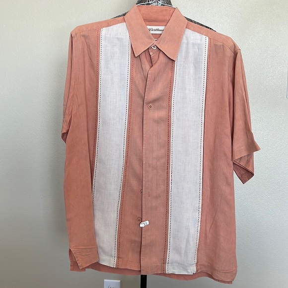 Caribbean Other - Caribbean mens linen shirt short sleeve bowling shirt